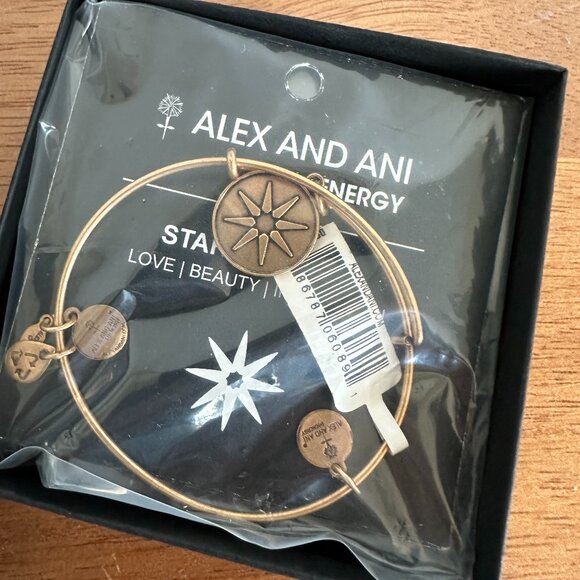 Alex and Ani Bangle Bar "Star of Venus" Expandable Bracelet NWT - Picture 6 of 6